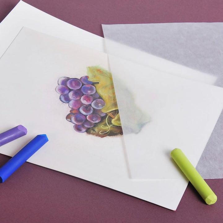 Clairefontaine 96029C Zeichenblock Pastelmat (kopfseitig geleimt, 12 Blatt, 30 x 40 cm, 360 g, mit 4