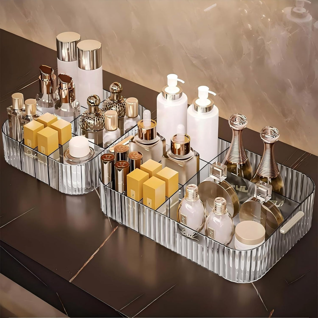 DASITON Make up Organizer mit Fächern, Grosser Make up Aufbewahrung Kosmetik Organizer für Badezimme