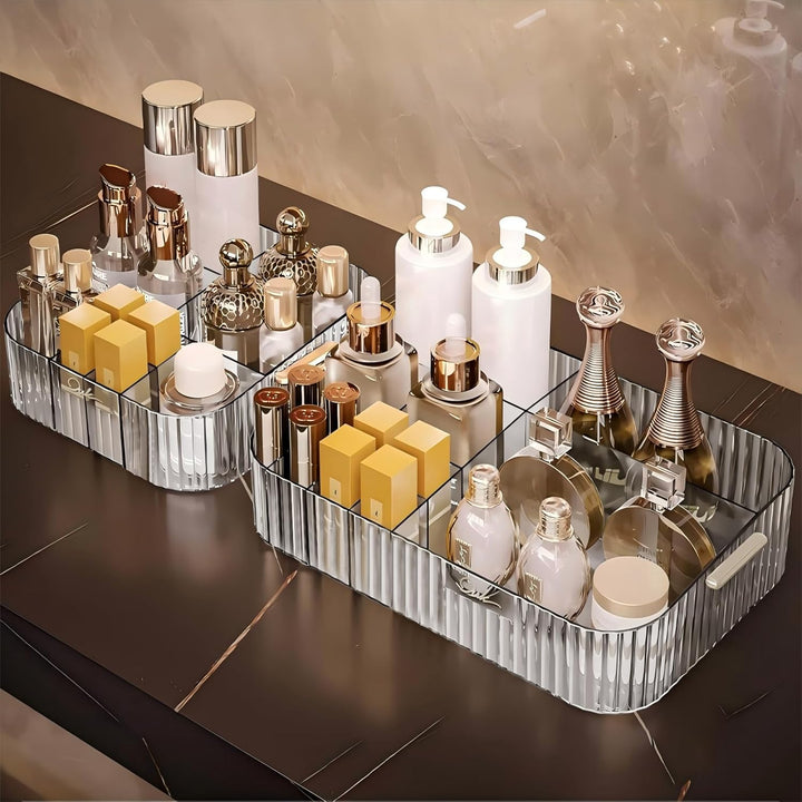DASITON Make up Organizer mit Fächern, Grosser Make up Aufbewahrung Kosmetik Organizer für Badezimme