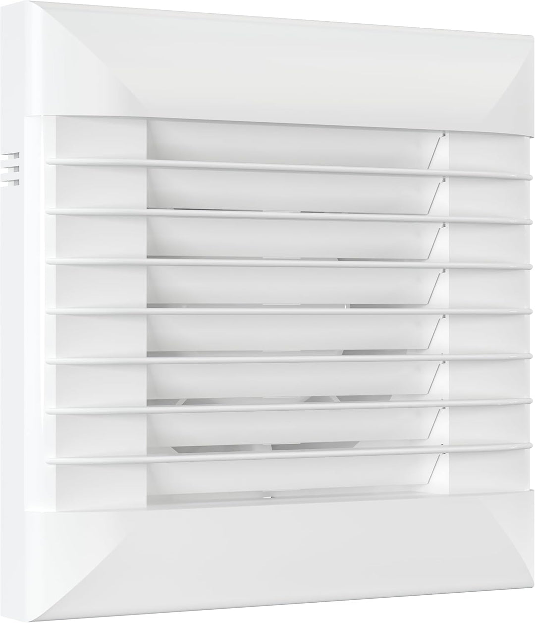 Vlano FLAP 100/125/150 Badlüfter mit automatischen Jalousien, Standard, WC Lüfter, Wandmontage, Weis