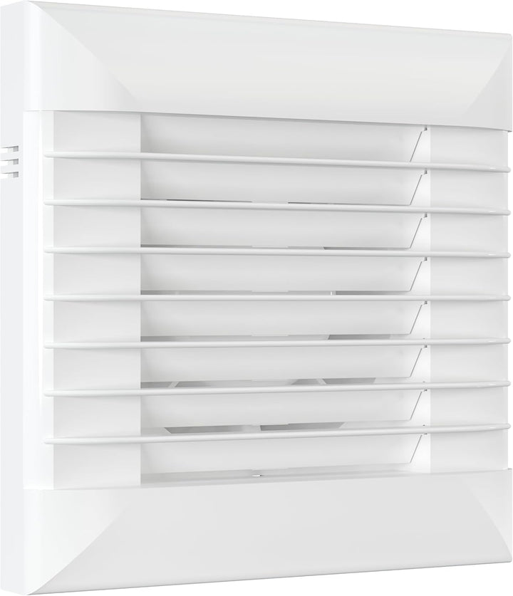 Vlano FLAP 100 Badlüfter mit automatischen Jalousien, Standard,100 mm, 85 m³/h, 35 dB, Weiss, Abluft