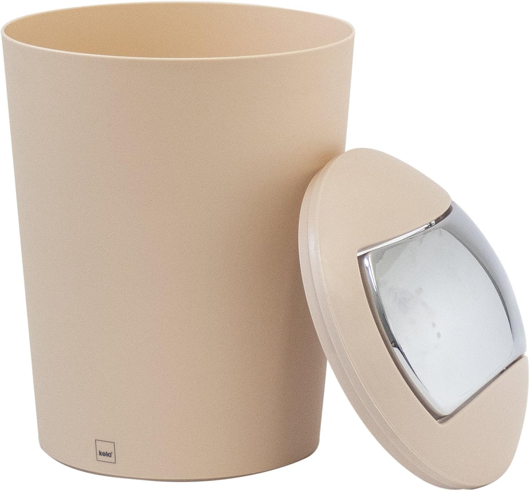 kela Schwingdeckeleimer, Kunststoff, Creme, 5 Liter, 22769, Creme