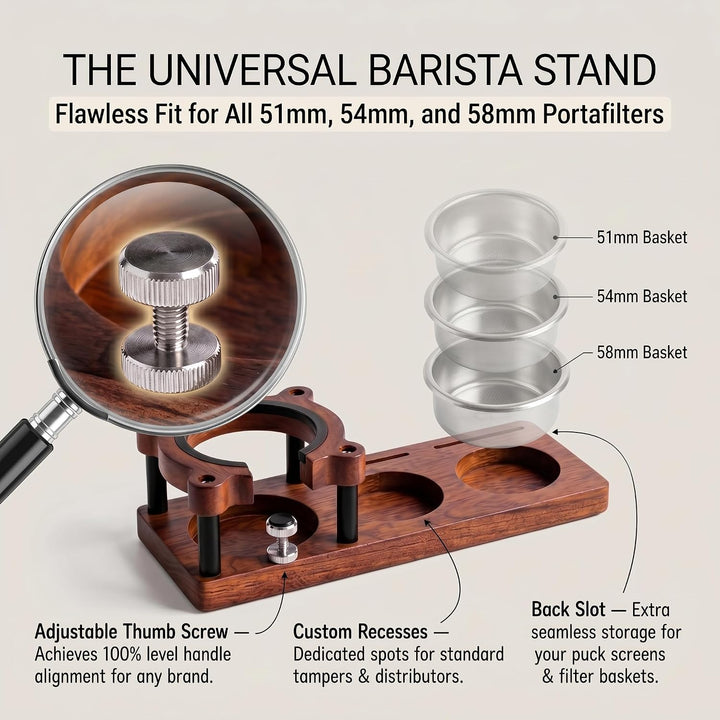Espresso Tamperstation, Espresso Zubehör Organizer Multifunktionale Tamperstation für Barista Kaffee