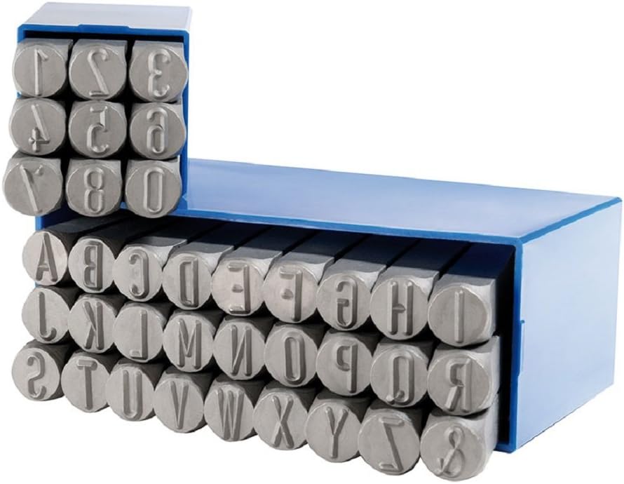 GRAVUREM-SR Schlagzahlen und -buchstaben 0-9 + A-Z (Kombination) / 4mm 4 mm, 4 mm
