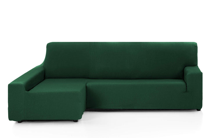 Martina Home - Elastischer Sofabezug, Modell Túnez, Eckteil Links, Stoff, Flaschengrün, 3-Sitzer, BR