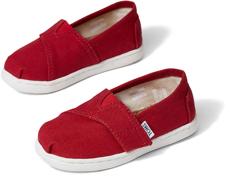TOMS Unisex Kinder Alpargata Flache Slipper 26 EU Rot, 26 EU Rot