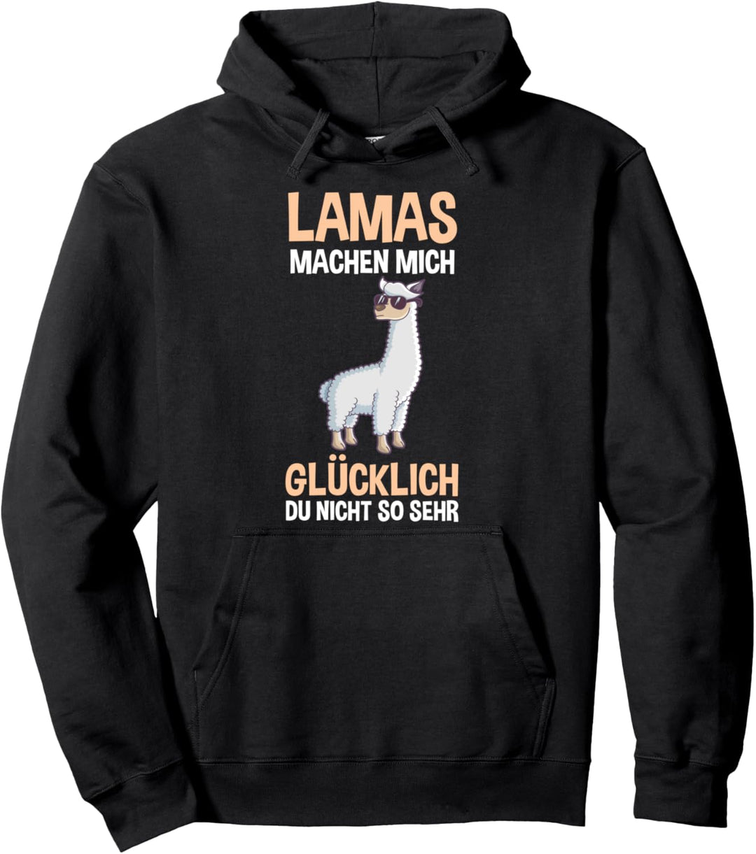 Lama machen mich glücklich Pullover Hoodie