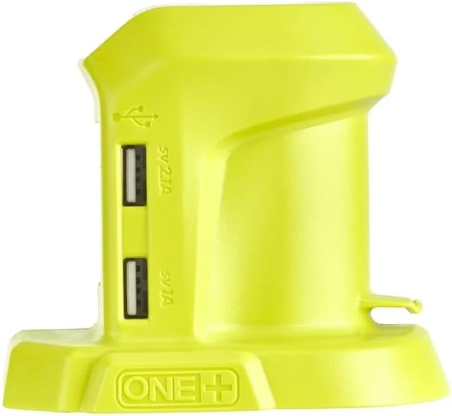RYOBI 18 V ONE+ Akku-USB Adapter R18USB-0 (Ladeanschlüsse 1,0 A/2,1 A, ohne Akku und Ladegerät), Akk