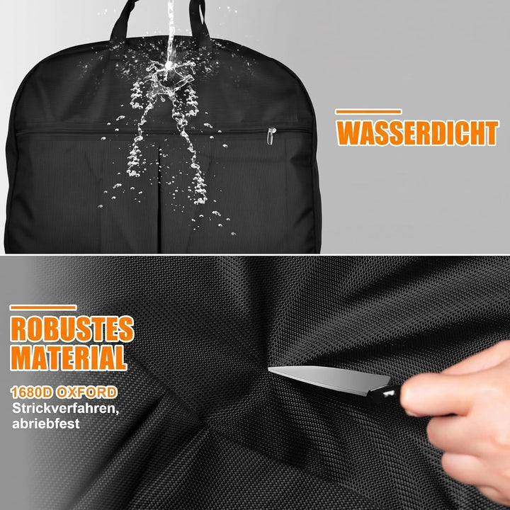 MISSLO 109 cm Kleidersack für Reisen, Wasserdicht Kleidersack Anzug für Damen und Herren, Anzugtasch