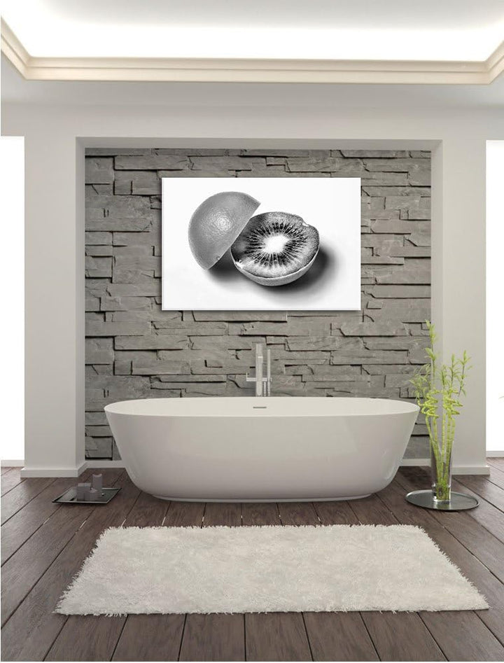 Pixxprint Orangen Kiwi Fruit Früchte Obst als Leinwandbild/Grösse: 100x70 / Wandbild/Kunstdruck/fert