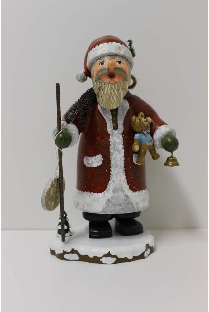 Hubrig Volkskunst Räuchermann - Winterkind Weihnachtsmann - 20cm - Original Erzgebirge Räuchermann