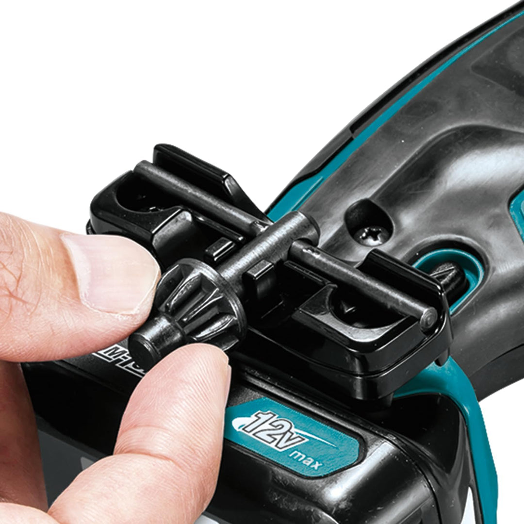 Makita DA332DSYJ Akku Winkelbohrmaschine 10,8 V, Ladegerät im Makpac, Petrol, mit 2x Akku 1,5 Ah Lad