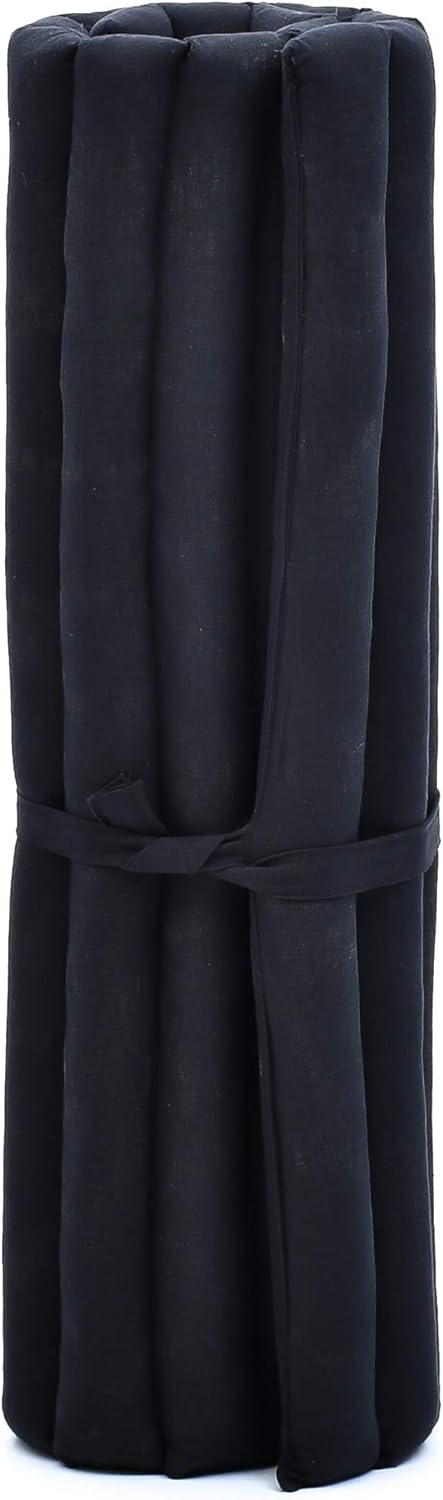 Leewadee Zabuton Rollbare Meditations-Matte Tragbare Sitzmatte Ökologisches Naturprodukt, Kapok, 69