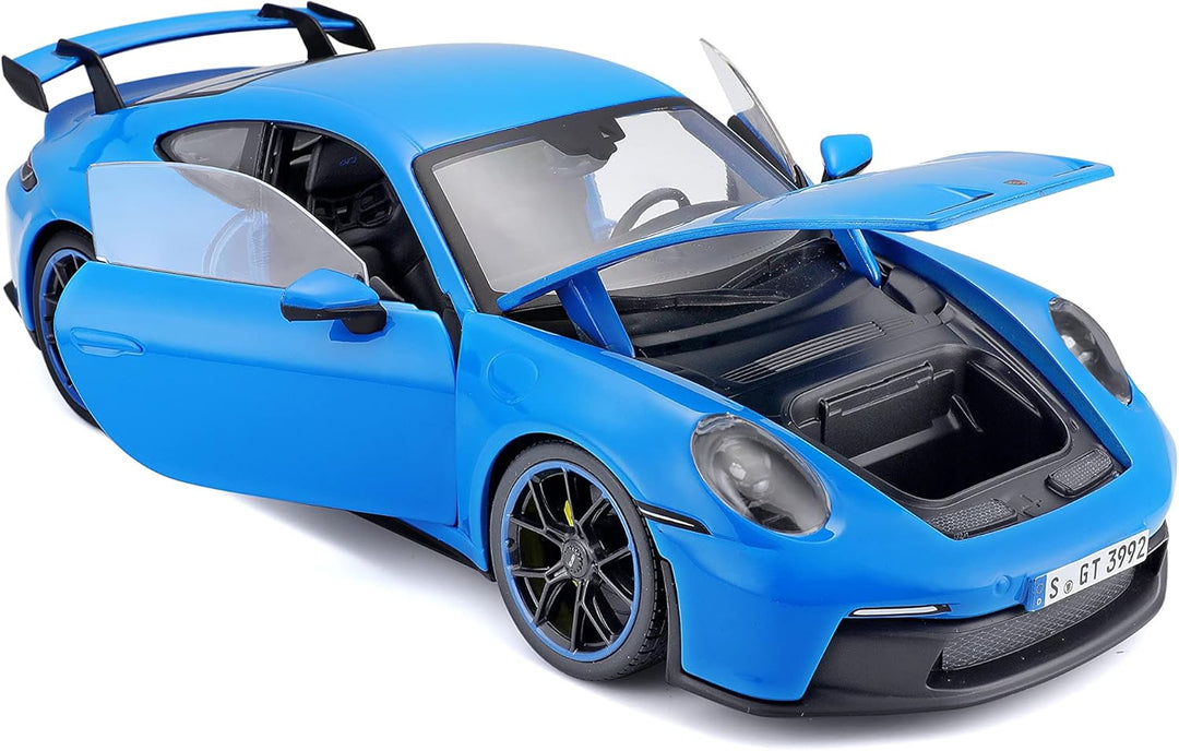 Maisto Porsche 911 GT3 (2022): Modellauto im Massstab 1:18, Türen, Kofferraum und Motorhaube bewegli