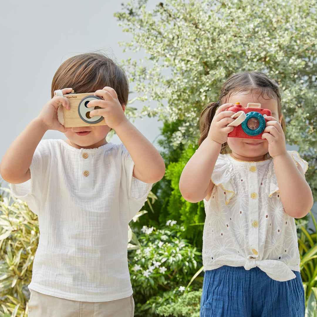 PlanToys Kinderkamera - Meine erste Kamera - Fotokamera für Kinder - Sofortbildkamera Kinder mit ver