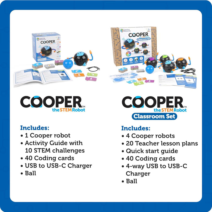 Learning Resources Cooper Der STEM-Roboter Einzeln LER3119, Ab 5 Jahren, Programmieren Lernen Ohne B