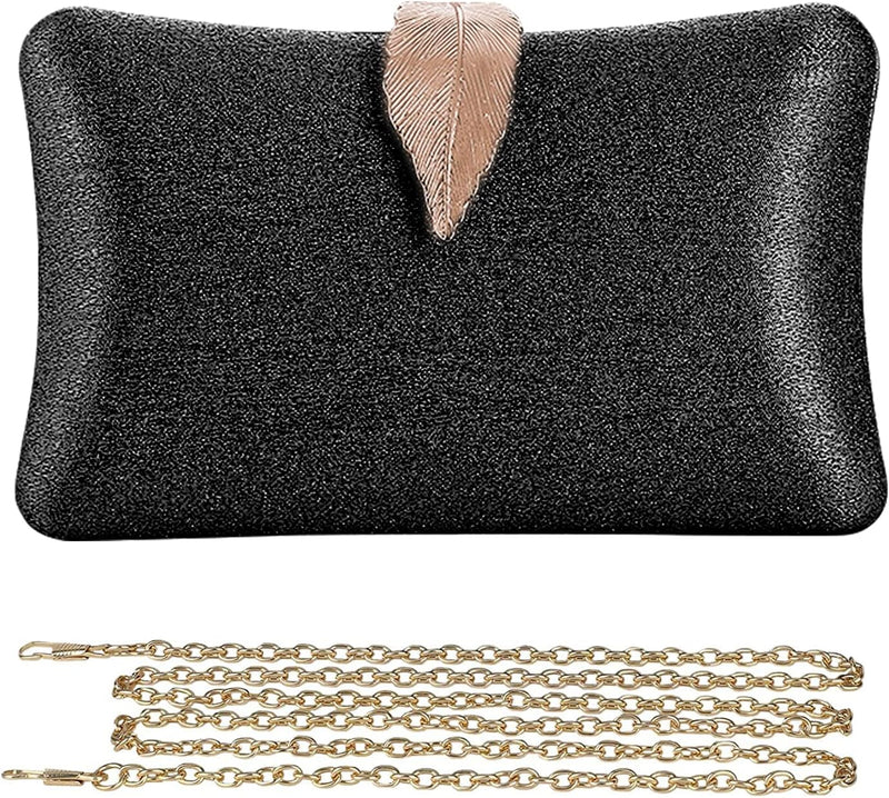 CORIOS Clutch Damen Kette Abendtasche Glitter Handtasche Glänzend Schultertasche Umhängetasche mit B