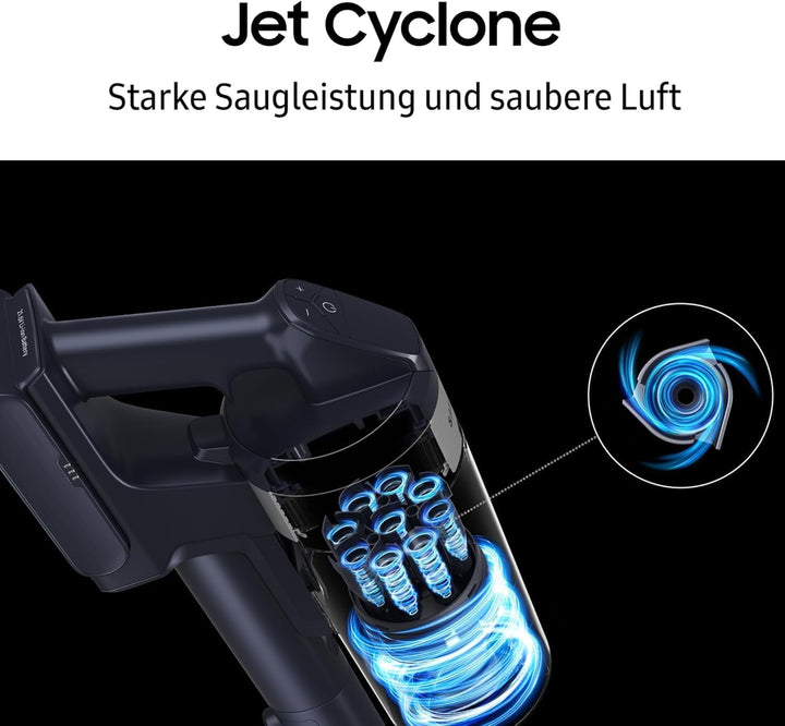Samsung Jet 85 Wet&Clean Akku-Staubsauger, 210 W, Inkl. Wischaufsatz Spray Spinnig Sweeper und weite
