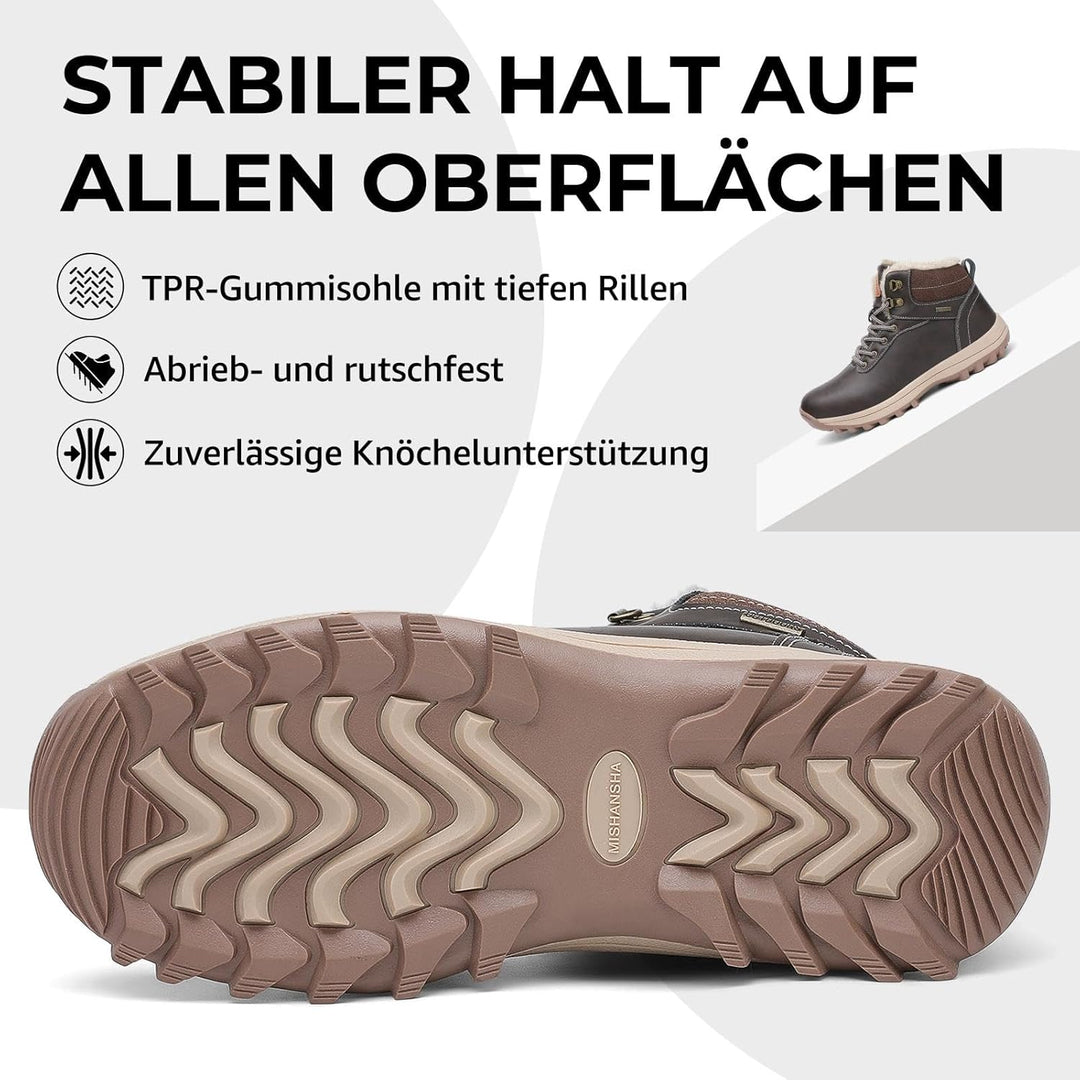 Mishansha Warme Gefütterte Winterschuhe Herren Damen Winterstiefel Wasserdicht Trekkingschuhe Wander