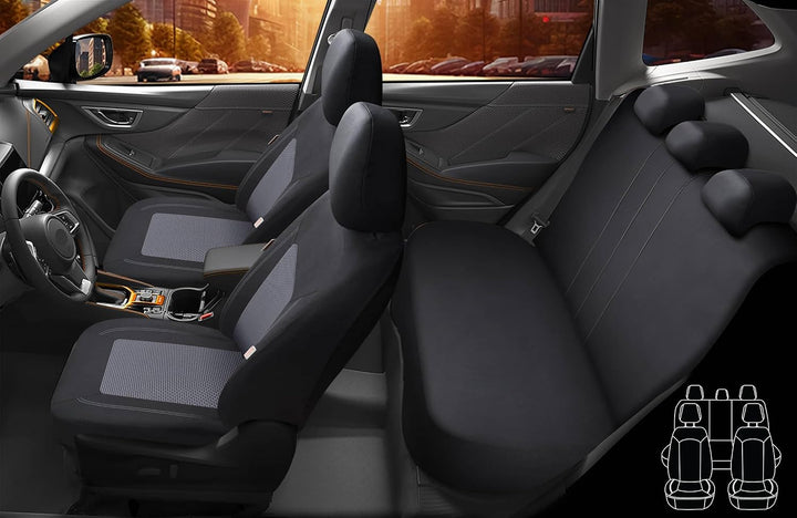 Schonbezüge Sitzbezüge Komplettset für Hyundai i20 Bj ab 2020 in Schwarz/Grau FT4