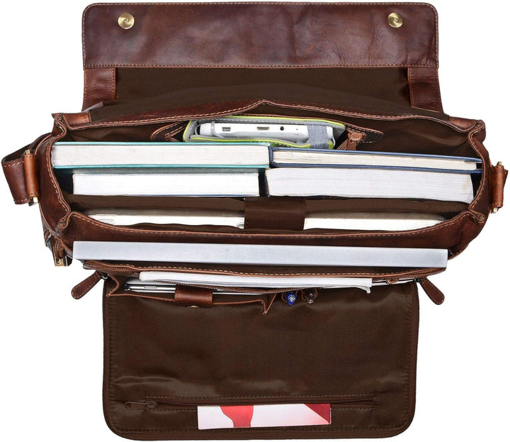 STILORD 'Jan' 15,6 Zoll Laptoptasche Leder Herren Damen Umhängetasche Unitasche Aktentasche Freizeit