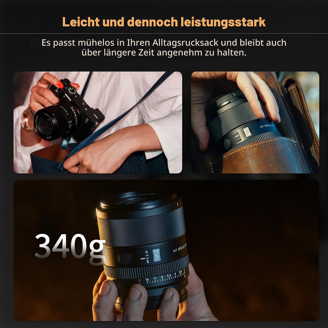 VILTROX AF 85 mm F2.0 EVO Kameraobjektiv, Vollbild, Autofokus, leichtes Porträt (für Nikon Z), F&amp;