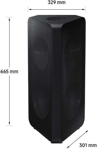 Samsung MX-ST50B Sound Tower (Deutsches Modell), Bi-direktionaler Raumklang mit 4 Lautsprechern, Kra