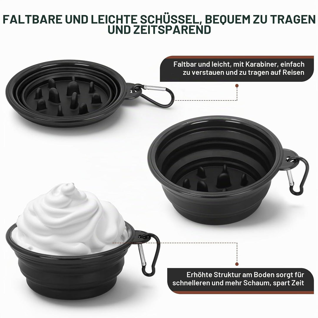 Reise-Rasierpinsel-Set für Männer, 4-in-1-Rasierpinsel-Set mit Dachshaar-Rasierpinsel, Rasierpinsele