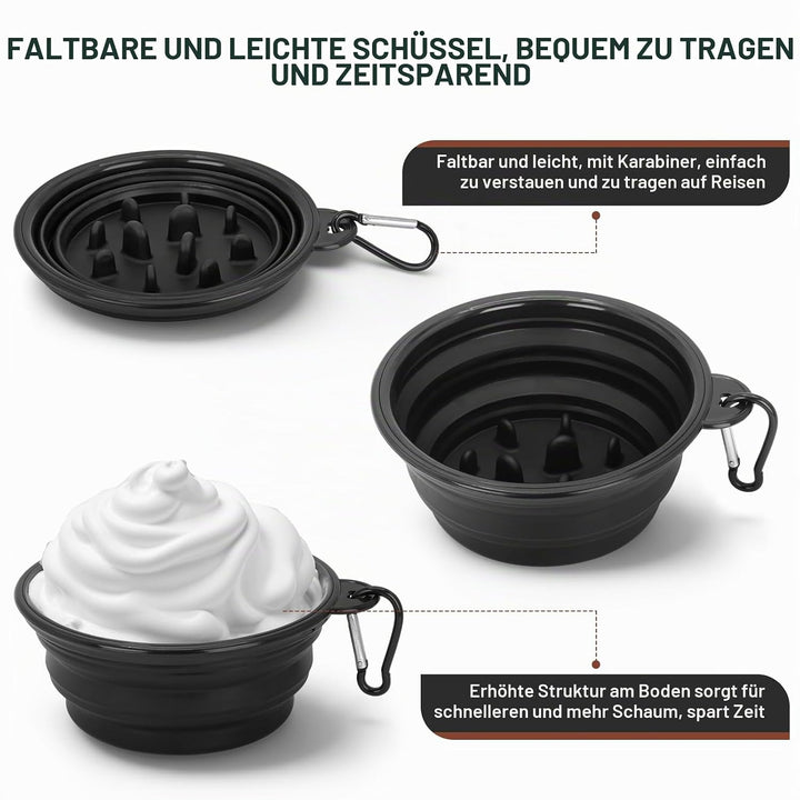 Reise-Rasierpinsel-Set für Männer, 4-in-1-Rasierpinsel-Set mit Dachshaar-Rasierpinsel, Rasierpinsele