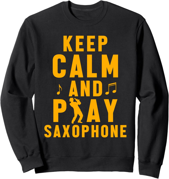 Ich Spiele Saxophon Blasinstrument Saxofon Musiker Jazz Sweatshirt