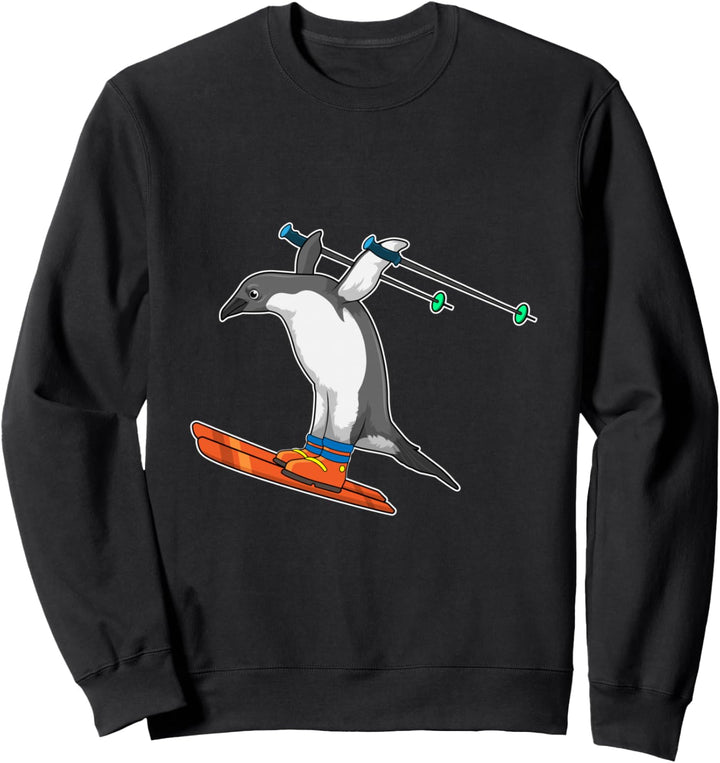 Pinguin Skispringer Ski Wintersport Sweatshirt