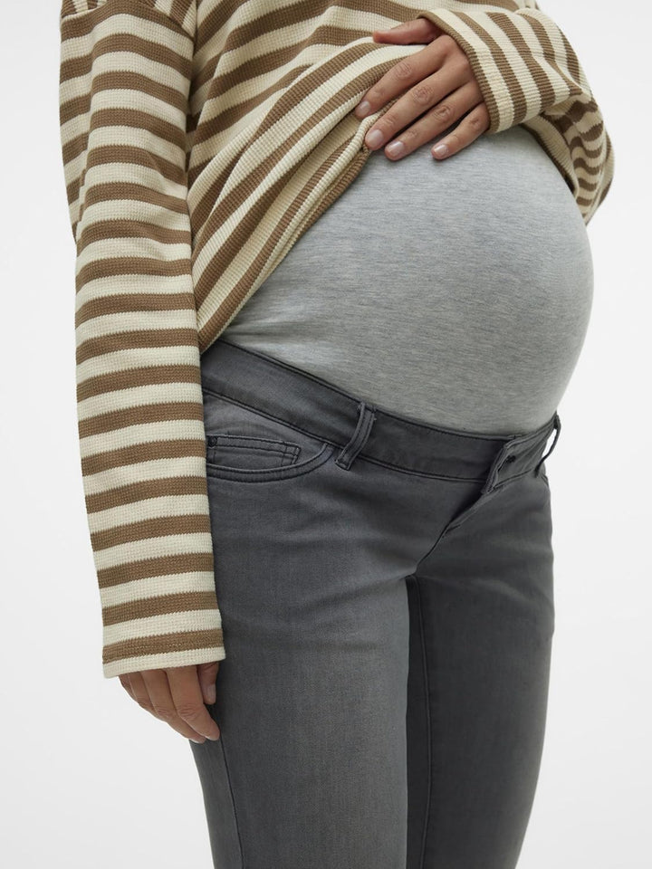 MAMALICIOUS Damen MLLOLA Slim Grey Jeans A. NOOS Hose 29W / 34L Grau (Grey Denim Grey Denim), 29W /