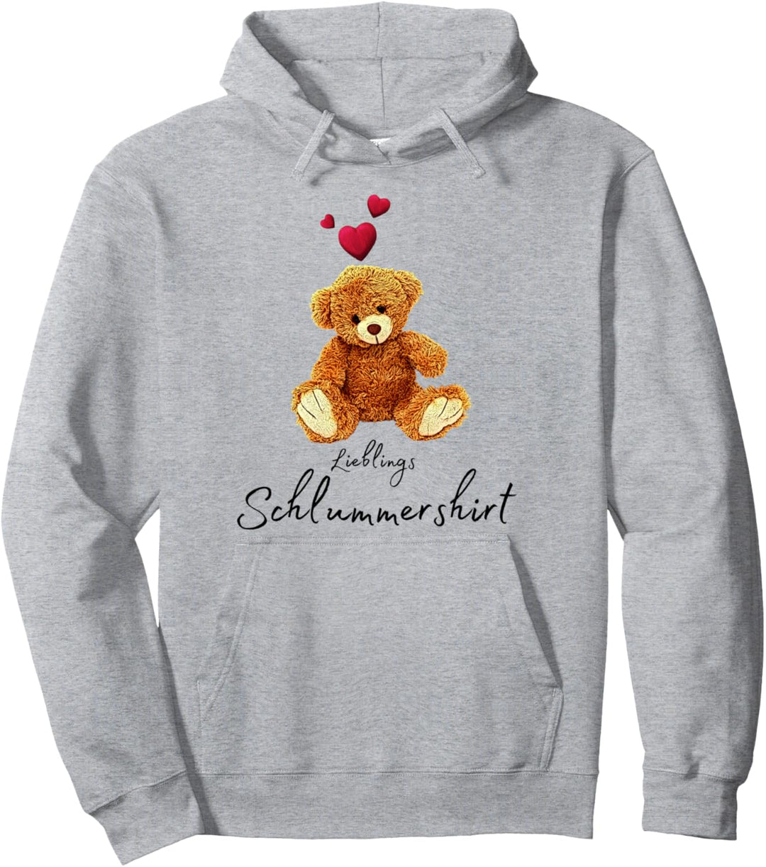 Lieblings Schlafshirt Teddybär mit Herz Schlafanzug Teddy Pullover Hoodie