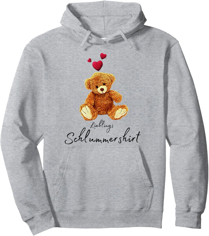 Lieblings Schlafshirt Teddybär mit Herz Schlafanzug Teddy Pullover Hoodie