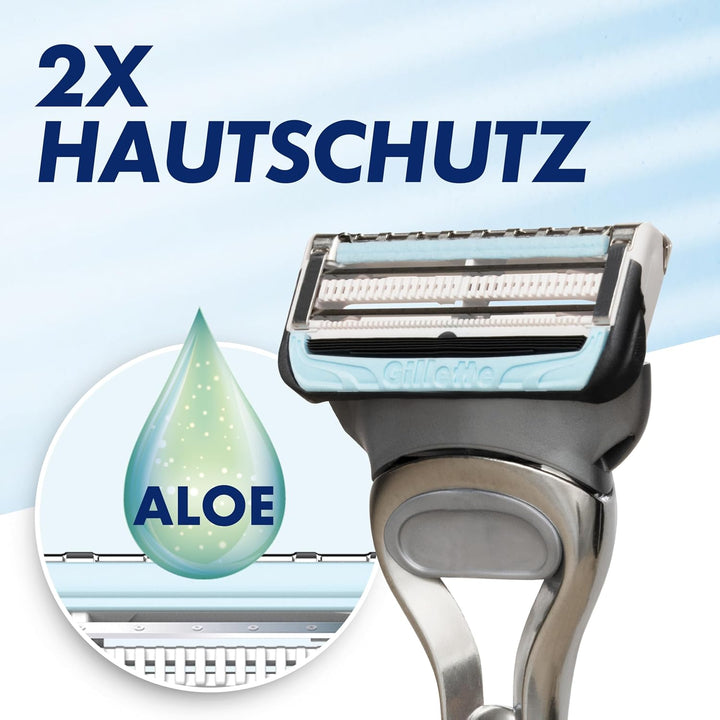 Gillette SkinGuard Sensitive Rasierklingen für Rasierer, 8 Ersatzklingen für Nassrasierer Herren mit