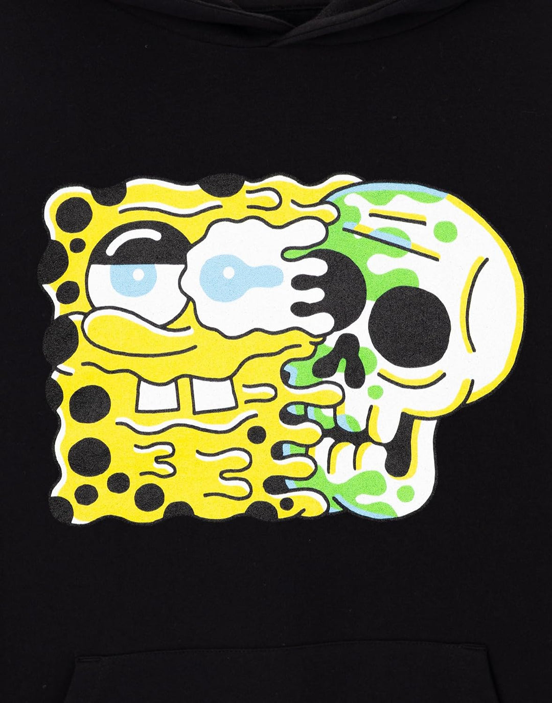 Spongebob Schwammkopf Herren Kapuzenpullover Schwarz | Kreatives Cartoon-Grafik-Sweatshirt | Warmer