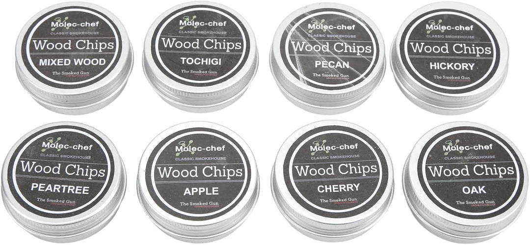 Holzchips für Cocktail Smoker, 8 Geschmacksrichtungen Räucherchips aus Holz Holzchips für Smoker, Ei