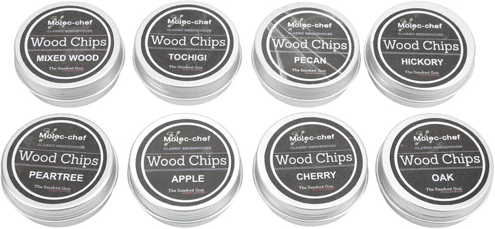 Holzchips für Cocktail Smoker, 8 Geschmacksrichtungen Räucherchips aus Holz Holzchips für Smoker, Ei