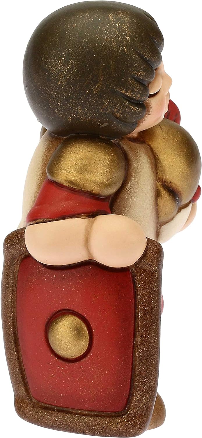 THUN - Soldat Rote Variante - Klassische Krippe - Keramik - 5x4x8 cm, Rot