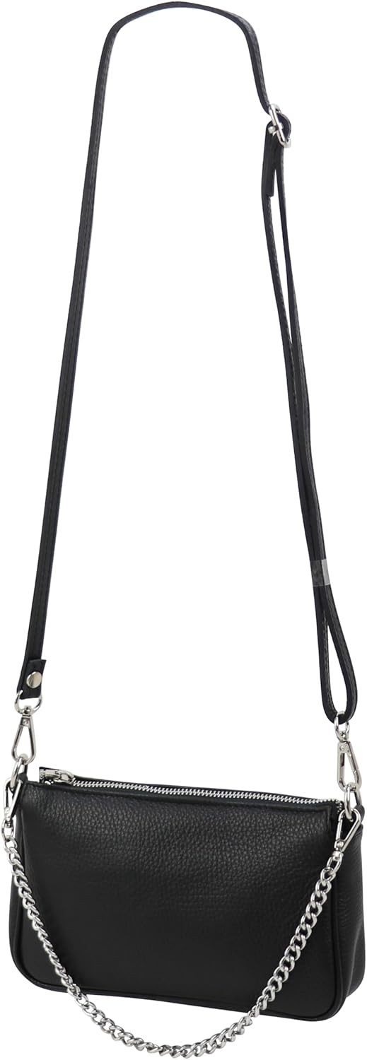 SH Leder Echtleder Schultertasche Umhängetasche Handtaschen Clutch kleine Tasche Abendtasche 23x13cm