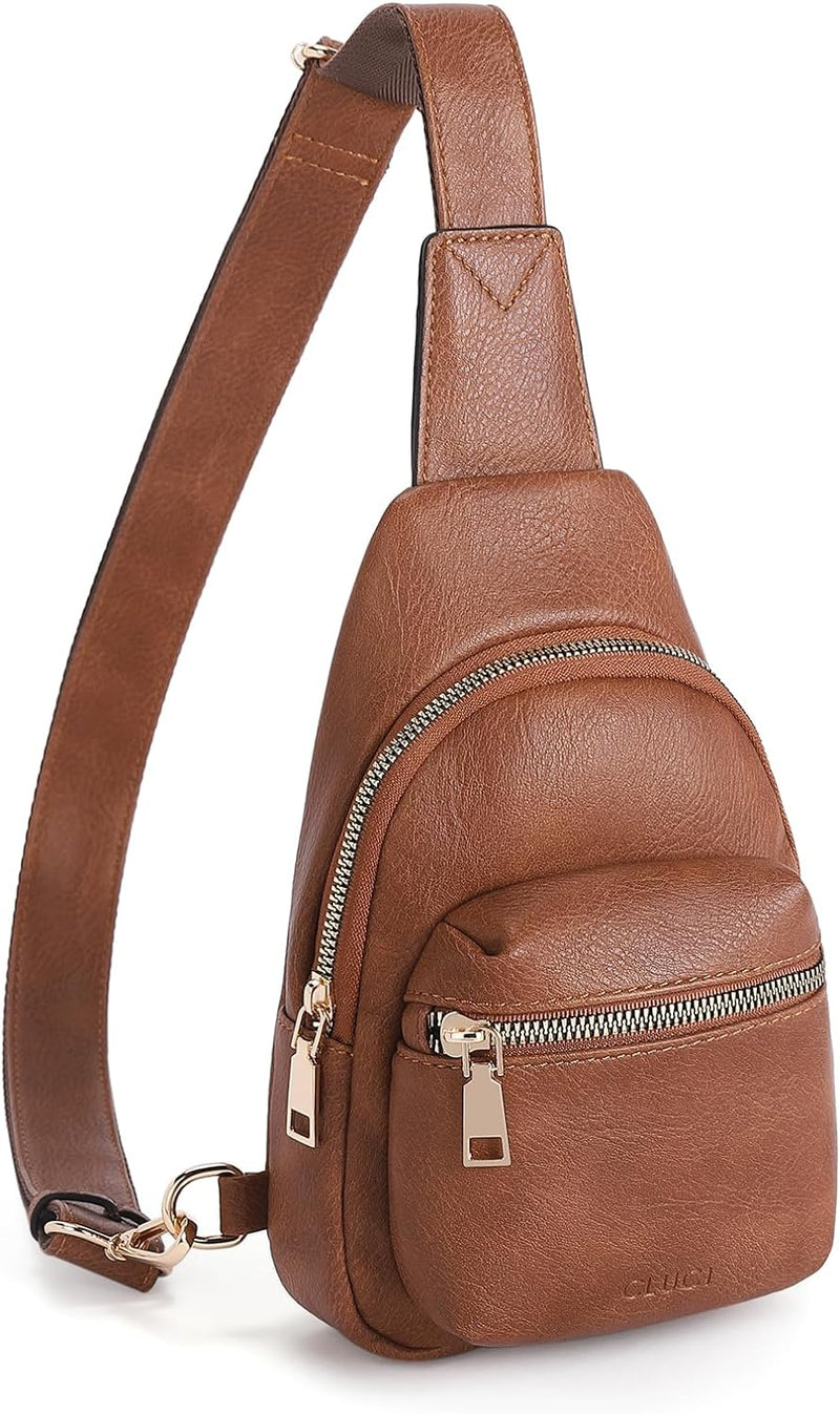 CLUCI Brusttasche Damen Sling Bag, Crossbody Bag damen Klein Umhängetasche diebstahlsicher, Gürtelta