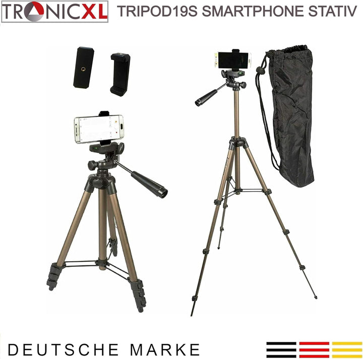 TronicXL Tripod 19S Smartphone Stativ Tisch Kamerastativ Tripod für Samsung Galaxy S23 S22 S21 S20 S