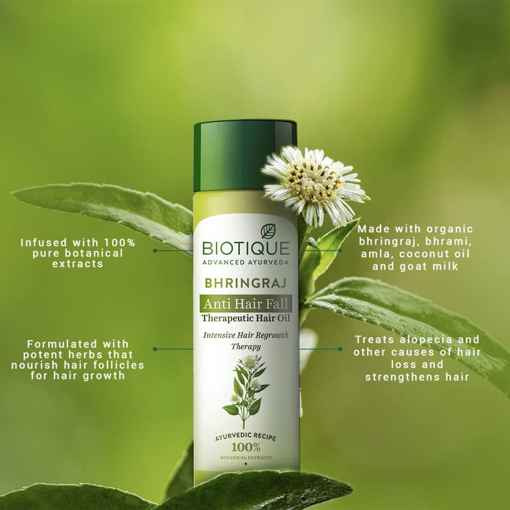 Biotique Bio Bhringraj Therapeutisches Öl gegen Haarausfall, für intensives Nachwachsen von Haaren 1