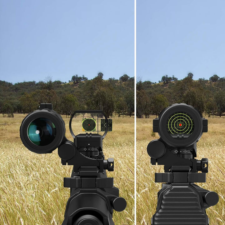 Feyachi RS-30 Red Dot Visier mit M37 1,5X - 5X Red Dot Lupe, Absolute Co-Witness