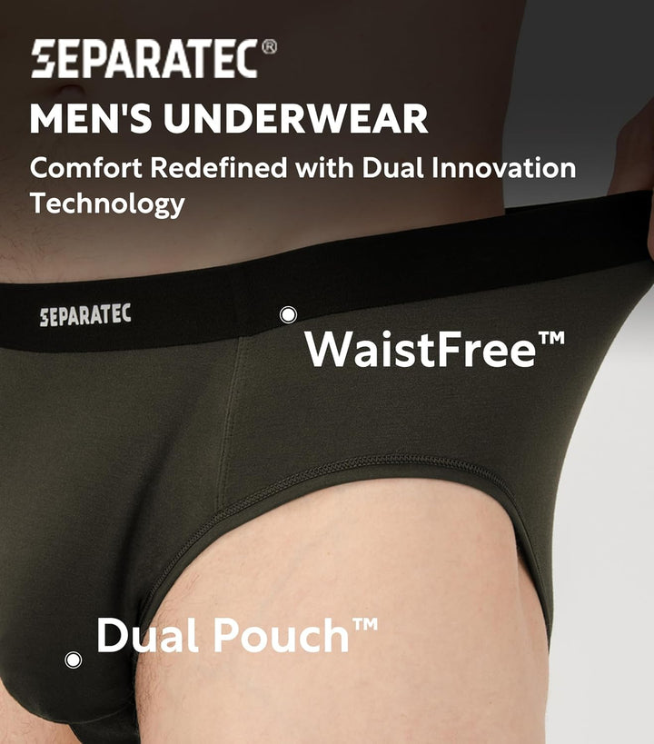 Separatec Herren Boxershorts 4er Pack Doppelbeutel Dual Pouch, Bambus Unterhosen Männer, Stretcken H