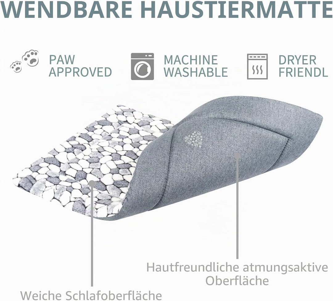 VANKEAN Katzenbett Katzendecke Haustierkissen - Haustiermatte Wendbar Kühl und Warm, Maschinenwaschb