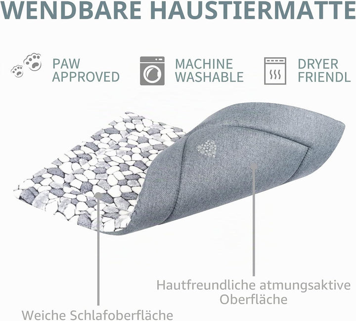 VANKEAN Katzenbett Katzendecke Haustierkissen - Haustiermatte Wendbar Kühl und Warm, Maschinenwaschb