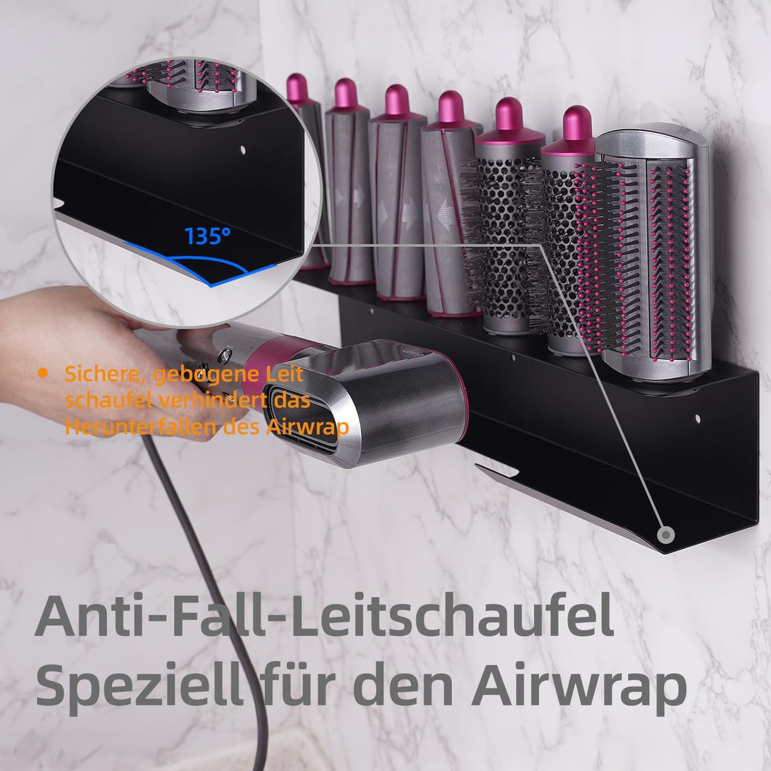 Dyson Airwrap Halterung, Aluminiumlegierung Dyson Organizer Ohne Bohren für Dyson Halterung，Dyson Ai