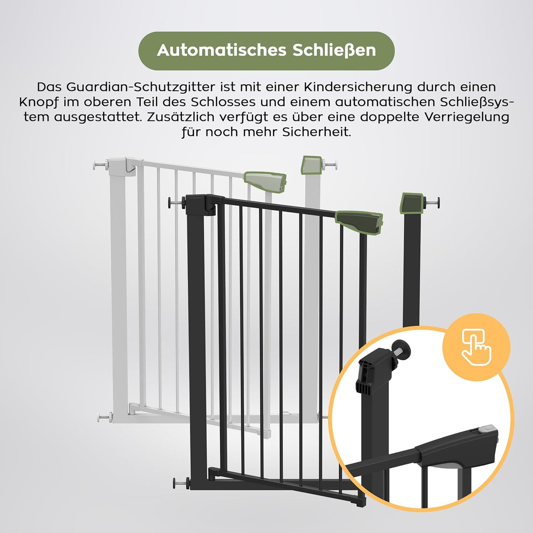 Tulano Guardian 5.0 Treppenschutzgitter ohne Bohren - 75–117 cm GUARDIAN 5.0 BLACK 75 – 117 cm, GUAR