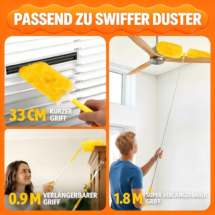 Staubmagnet Nachfüllpack Tücher Set für Swiffer Duster I Staubwede I Einweg Magnet Staubwede l Start